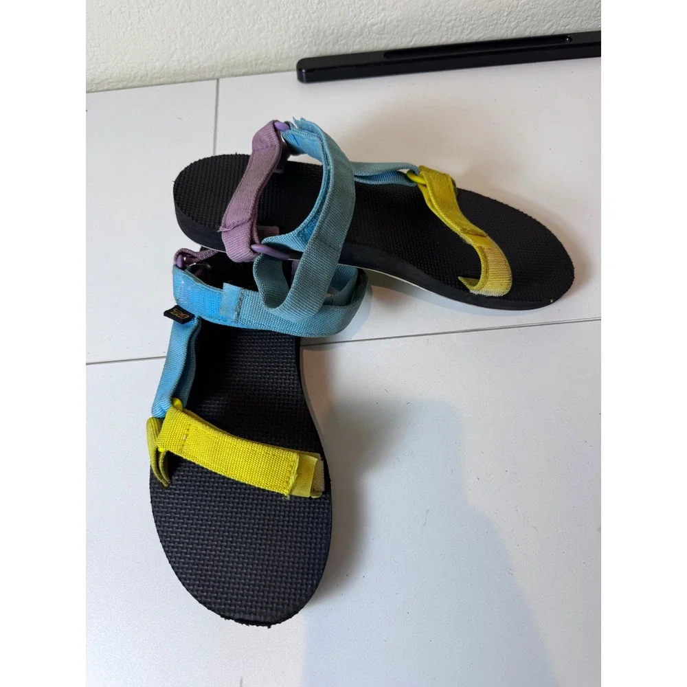 Teva Original Universal Sandals Kids Size 10 Colorblock‎ Adjustable Sporty Retro